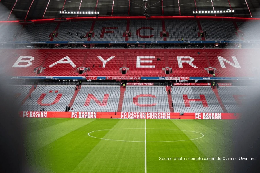 Allianz Arena Munique antes de Bayern de Munique Colônia J34 Bundesliga 16 de maio de 2026 — último jogo de Said El Mala com a camisa dos Bodes