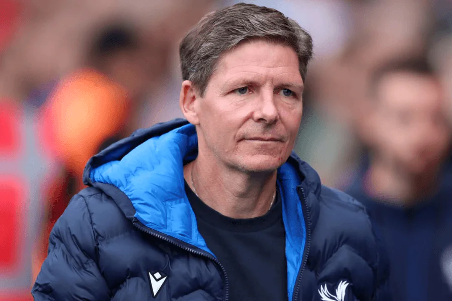 Oliver Glasner coletiva de imprensa Crystal Palace antes de Arsenal Leipzig maio 2026 — Richards lesionado Crystal Palace Arsenal Leipzig