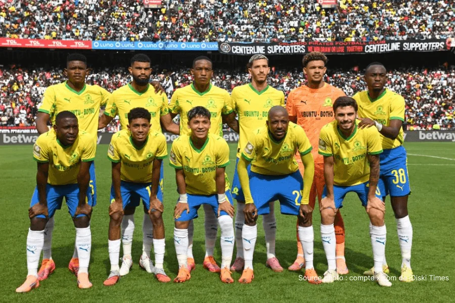 Mamelodi Sundowns jogadores treinamento Premier Soccer League África do Sul