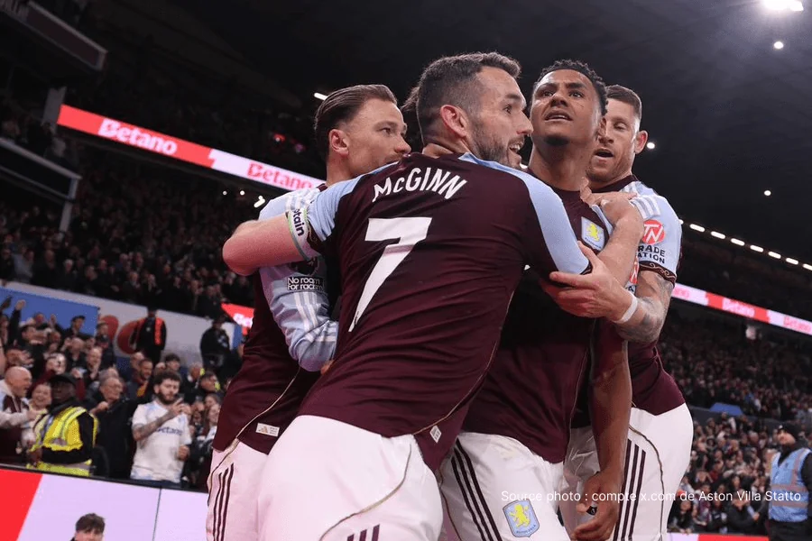 John McGinn capitão Aston Villa dois gols semifinal de volta Nottingham Forest Europa League 7 maio 2026 Villa Park