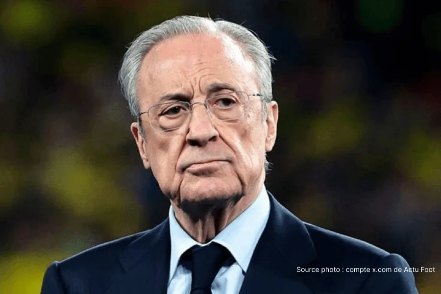 Florentino Pérez, presidente do Real Madrid, durante o comunicado oficial anunciando as despedidas de Carvajal em 18 de maio de 2026