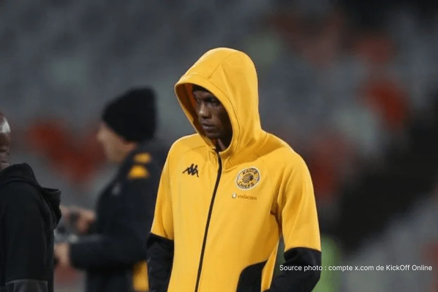 Glody Lilepo celebra um gol com os Kaizer Chiefs na Betway Premiership 2026 — 15 gols em 56 aparições desde janeiro de 2025