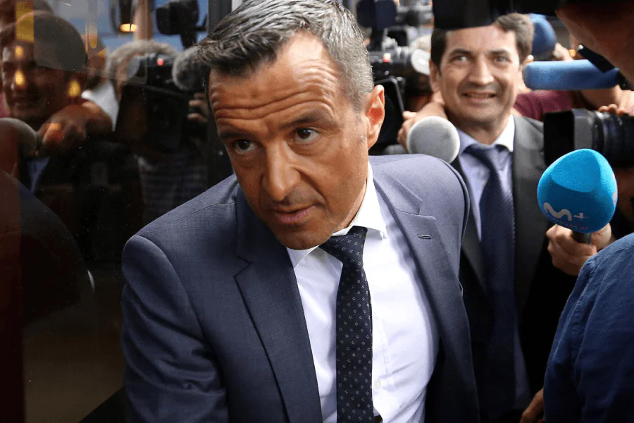 Jorge Mendes super-agente liderando as negociações para Mateus Fernandes no caso Manchester United West Ham junho de 2026